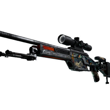 StatTrak™ SSG 08 | Dragonfire  (Battle-Scarred)